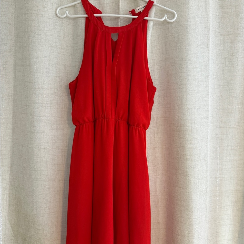 Monteau Red Mini Dress - Large